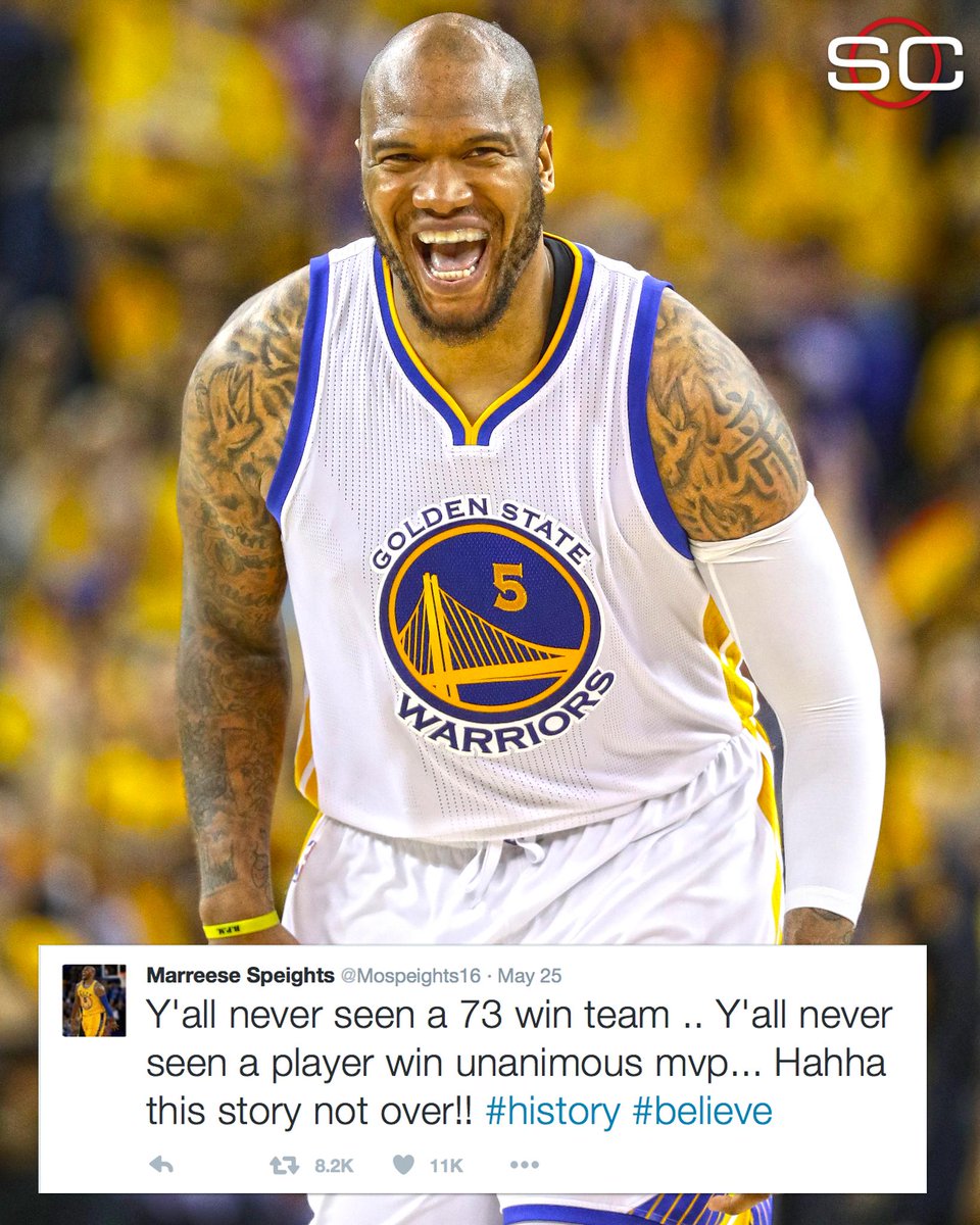 Marreese Speights had a feeling after Game 4....