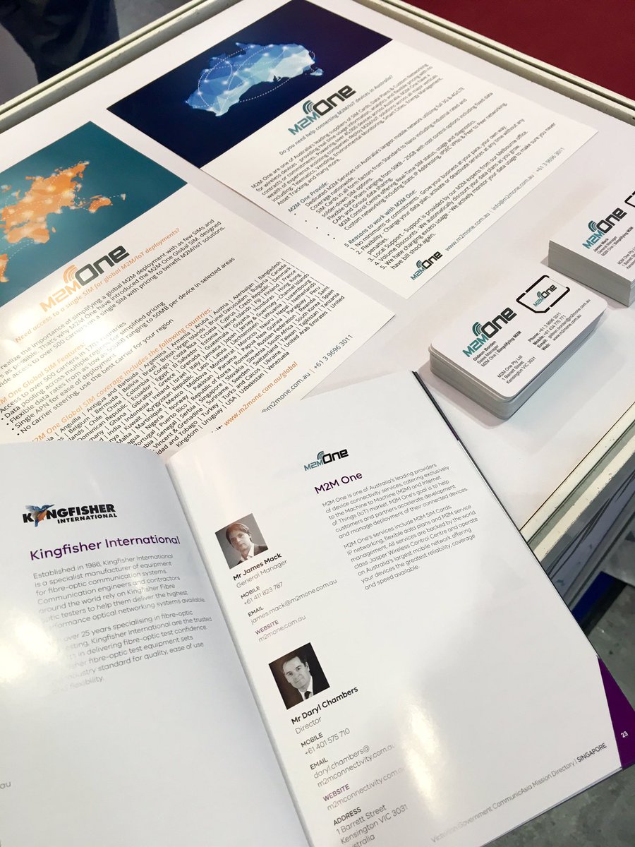 M2MOneAU's tweet photo. We're at the Victorian Government Pavilion @communicasia Stand BN2-01. Visit us for #SIMcards #dataplans &amp; #network https://t.co/OrD8qIGdOi