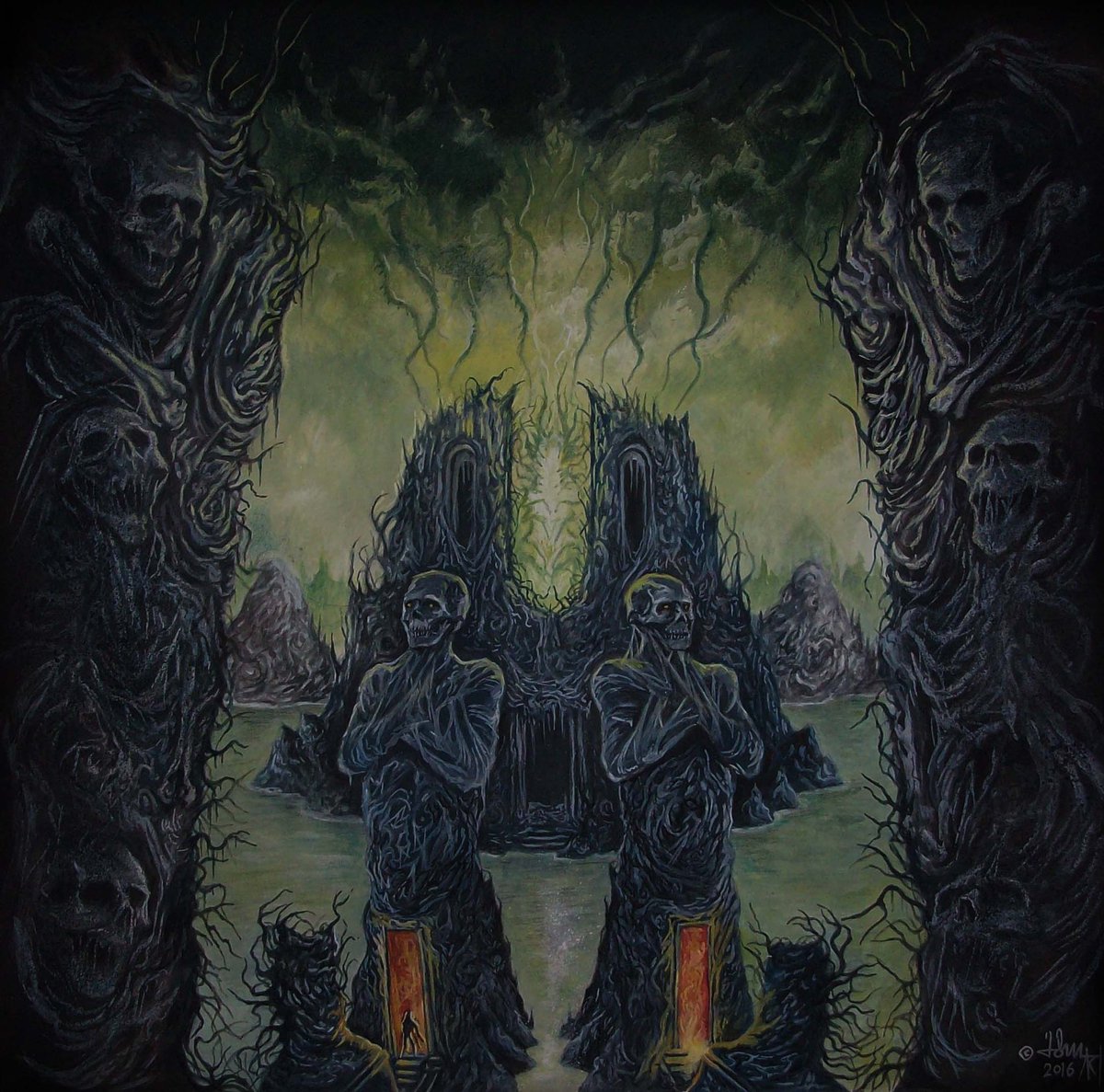 Cover for our Demo- Tape unreleased 2007: " Primordial Kingdom".Artwork in The Vein Of Death and Monstrosity .Enjoy