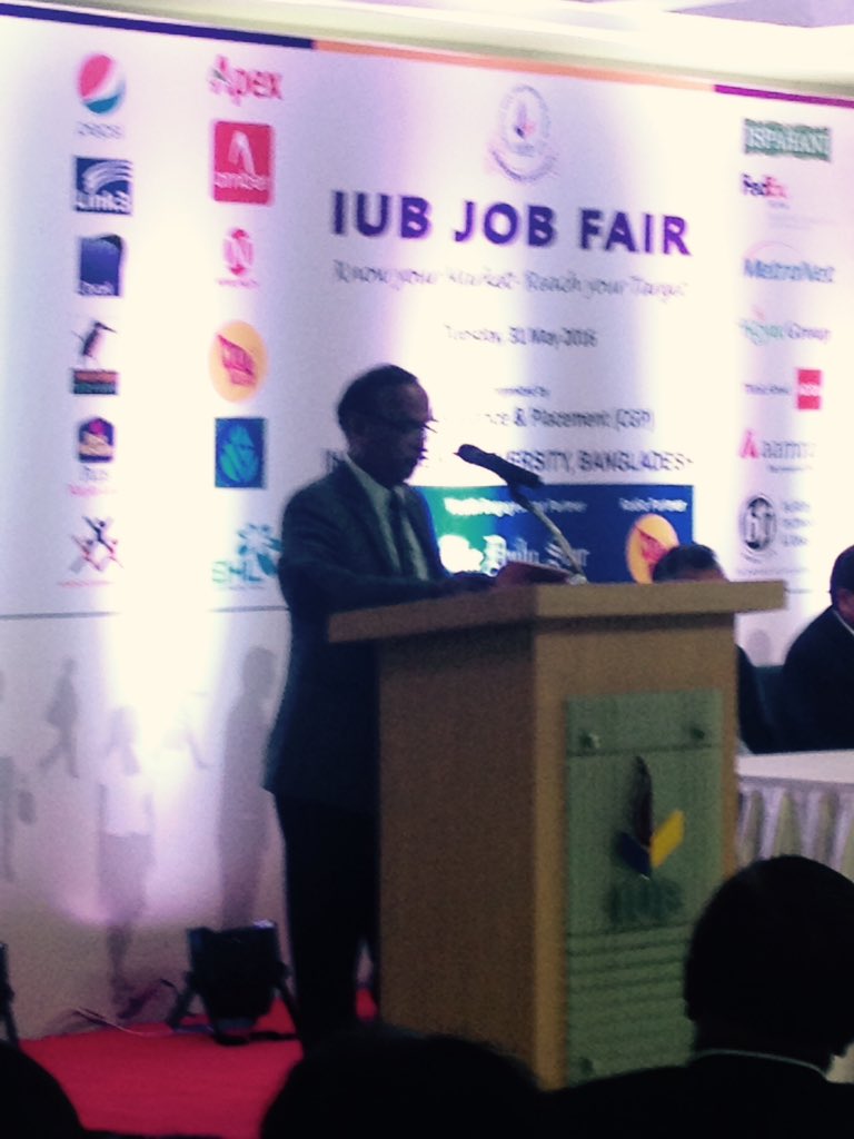 #IUBjobFair welcome speech by Deputy Director, CGP