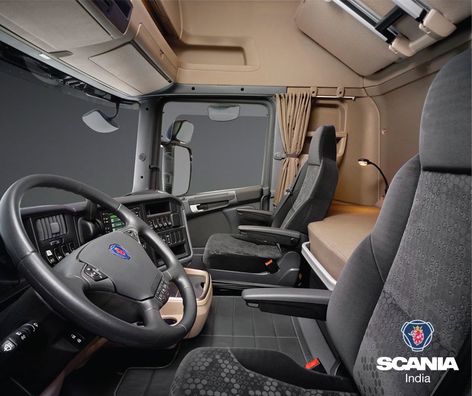 ScaniaIndia's tweet photo. Scania R-series - wide array of colours & material options for the interiors.
#DriverFriendly https://t.co/CXnCrvTFWG