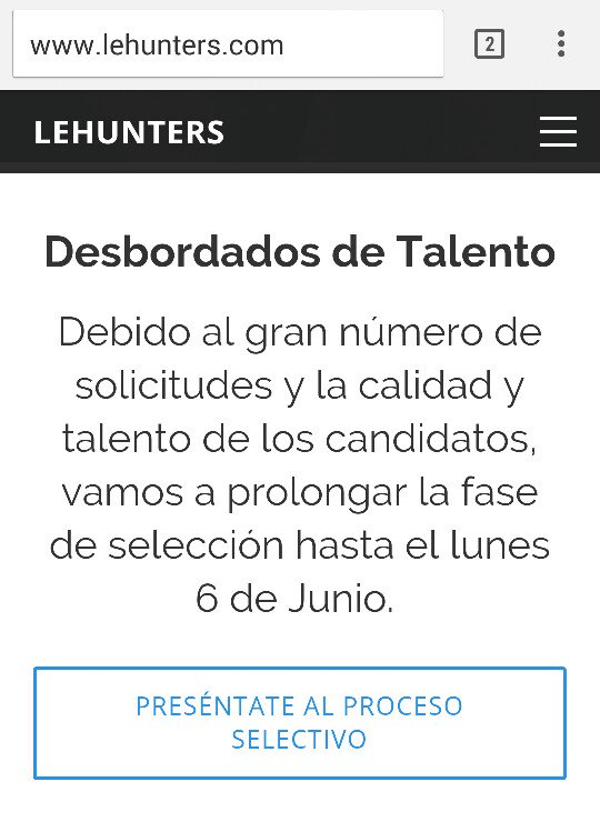 lehunters's tweet photo. Estamos desbordados de talento, por eso ampliamos el proceso de selección una semana más. #talento #abogados #rrhh https://t.co/ymUoVUOHK2