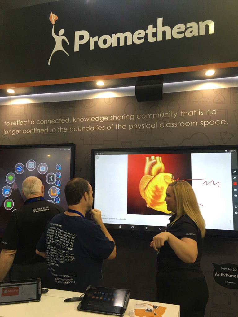 rhyscass's tweet photo. Checking out what's on offer at the Promethean stand at #EduTechAU #ActivEduTech https://t.co/dTyGeOZMVR