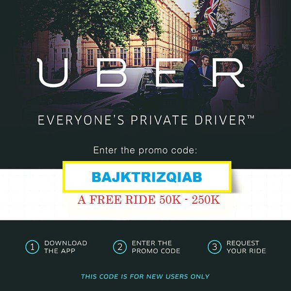 rizqi080814's tweet photo. Download Aplikasi UBER dan gunakan BAJKTRIZQIAB untuk gratis perjalan pertama anda
#uberjkt #uberpromo #freeuber https://t.co/01XS6CZzmr