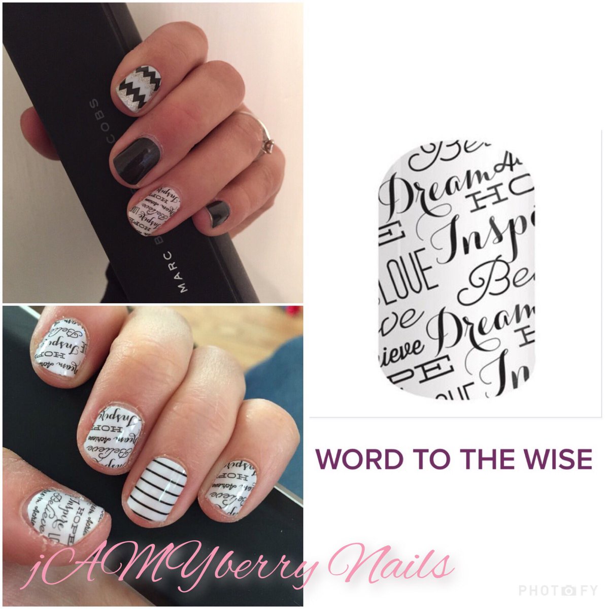 jAMYberryNails's tweet photo. ⭐️WRAP OF THE WEEK⭐️ #wordtothewise #black #white #words #jamberryuk https://t.co/WrUViXJO4D