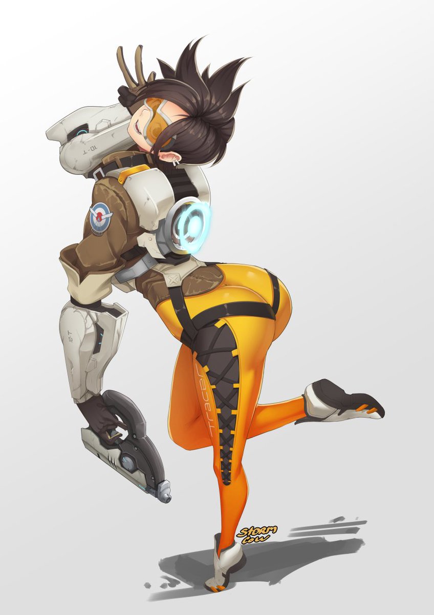 Малышку Трейсер имеют раком Tracer Overwatch