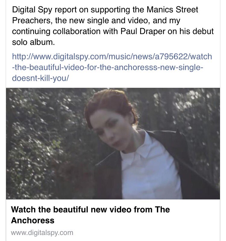 The Anchoress (@the_anchoress) on Twitter photo .<a href="/digitalspy/">Digital Spy</a> report on <a href="/Manics/">Manic Street Preachers</a> support, the new video & my ongoing collabs with <a href="/PaulDraper/">Paul Draper</a> ift.tt/1U8ungG .<a href="/digitalspy/">Digital Spy</a> report on <a href="/Manics/">Manic Street Preachers</a> support, the new video & my ongoing collabs with <a href="/PaulDraper/">Paul Draper</a> ift.tt/1U8ungG
