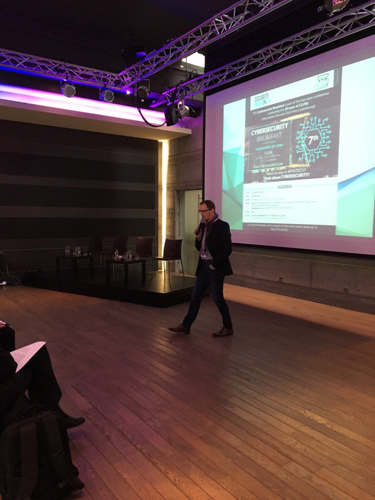 meyny's tweet photo. #cybersecurity breakfast #7 is on #CLUSIL 20 years @_pst @secin_lu https://t.co/YekS1OJVjN