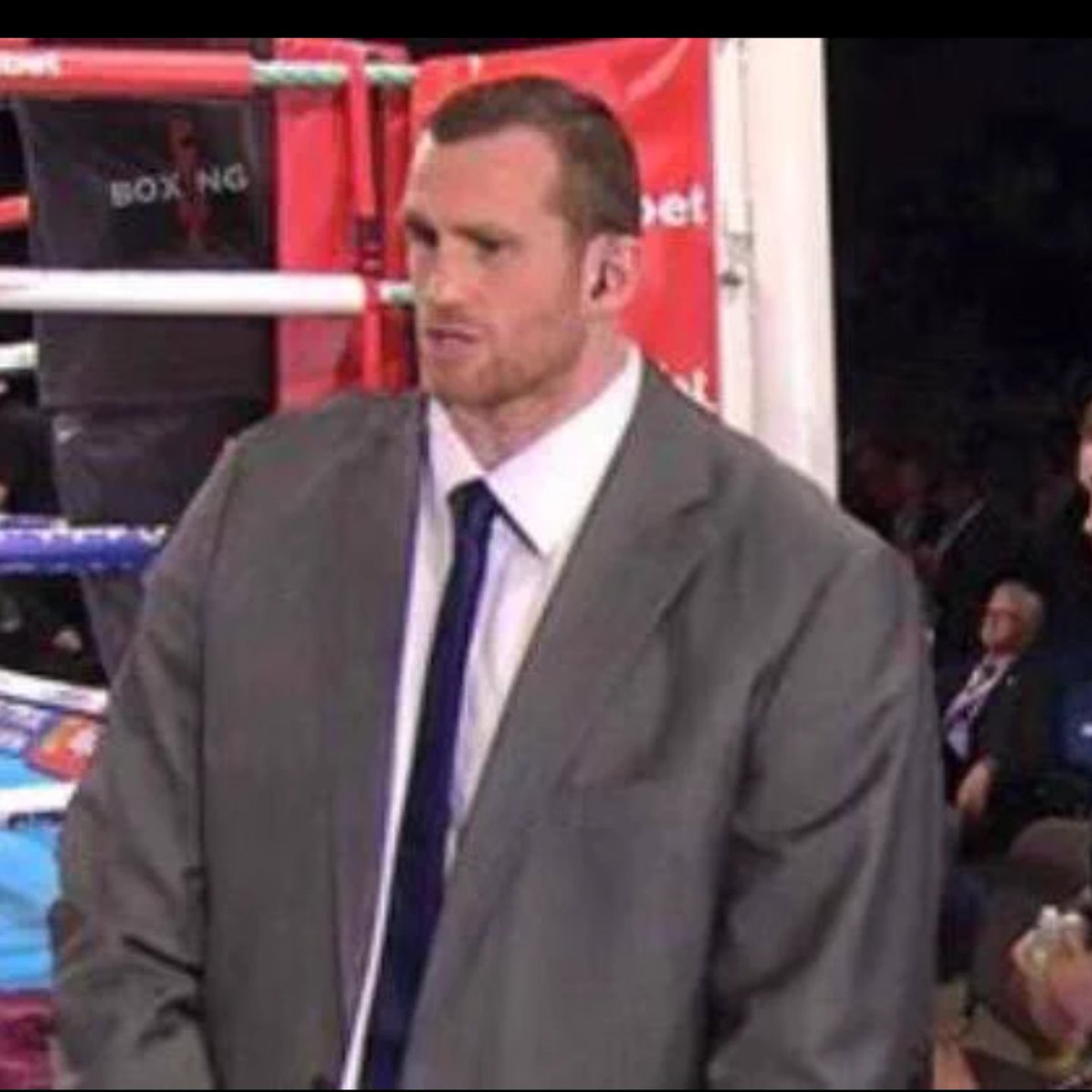 Look at this big stiff idiot!  #Plumber 
Stole a suit jacket off a yetti