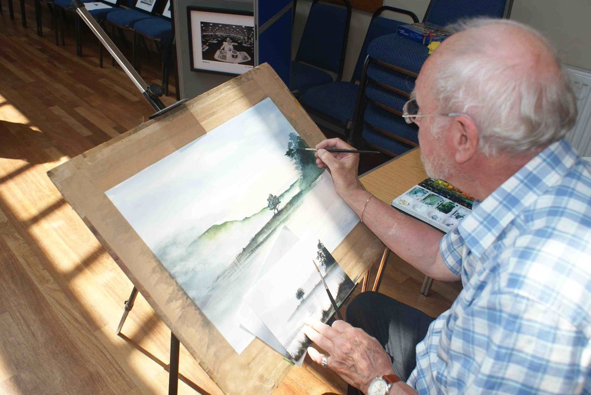 Dereck Haslam will be joining us, doing demonstrations and selling his art work at Bank Top Church  #ABFestival #art