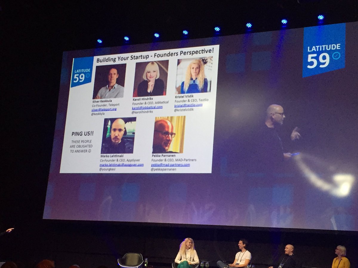Nomad and developer panel of CEOs #startup #founder perspective at #Latitude59 moderated by <a href="/PekkaParnanen/">Pekka Parnanen</a>
