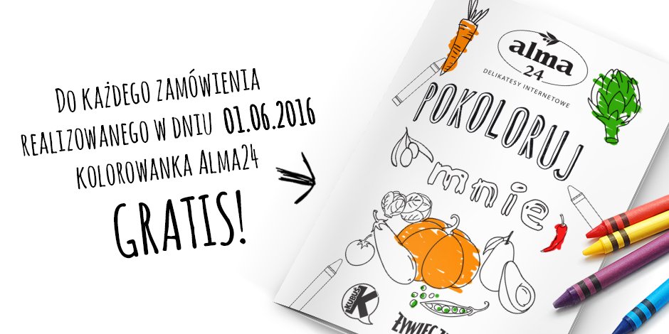 Do zamówień alma24.pl realizowanych w #Dzień #Dziecka otrzymasz #gratis #super kolorowankę. bit.ly/1sGCo5P
