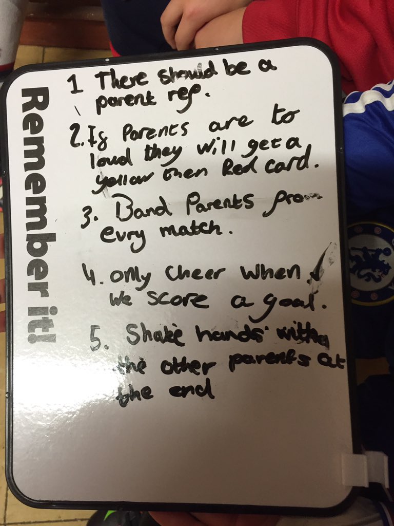 wandgasyouthfc's tweet photo. Rain stopped play but still lots to do...Parent Rules Activity - Create a list you'd like parents to follow! https://t.co/GaIeb8plp9