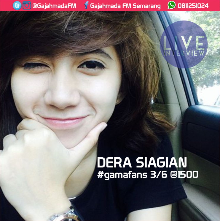 Apa aja ya aktivitas Dera Siagian sekarang ni? Konsenin #LiveInterview-nya di Gamafans hr Jumat nanti.