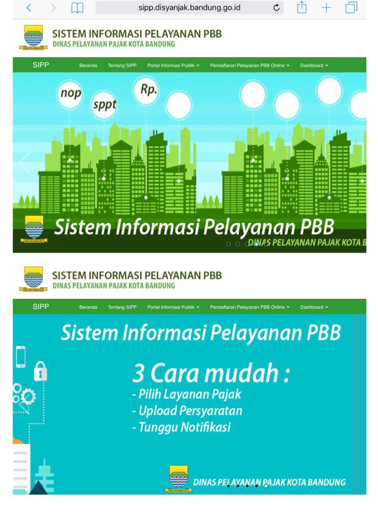 Kunjungi sipp.disyanjak.bandung.go.id untuk mengecek nilai pajak PBB anda. cc <a href="/ridwankamil/">Ridwan Kamil</a>  #BDGhappenings
