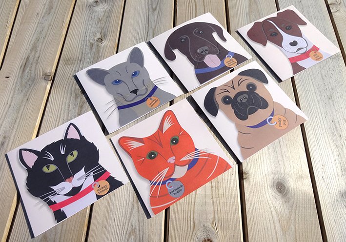 ETSYcreativity's tweet image. These dog &amp;amp; cat #greetingcards are a cute stationery gift for any #petlover. etsy.me/1X0qSO7       #handmade
