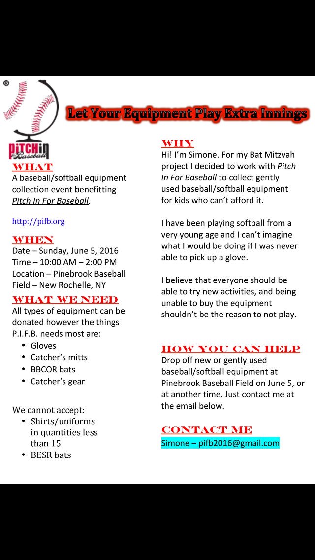 EthanRivel's tweet photo. Come support Simone's project!
#pitchinforbaseball https://t.co/z7Ni3A0dqW