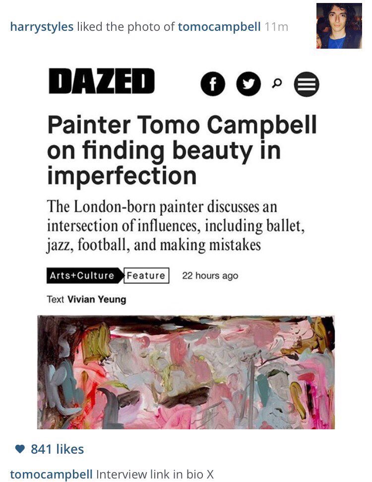 HarryUpdatesGER's tweet image. Harry hat vor kurzer Zeit dieses Bild auf Instagram geliked!