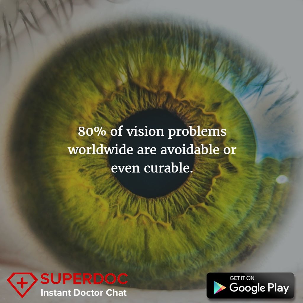 superdocapp's tweet image. 80% of vision problems worldwide...
Get more #healthtips.
Download superdoc app: buff.ly/1RImOLK
#eyes