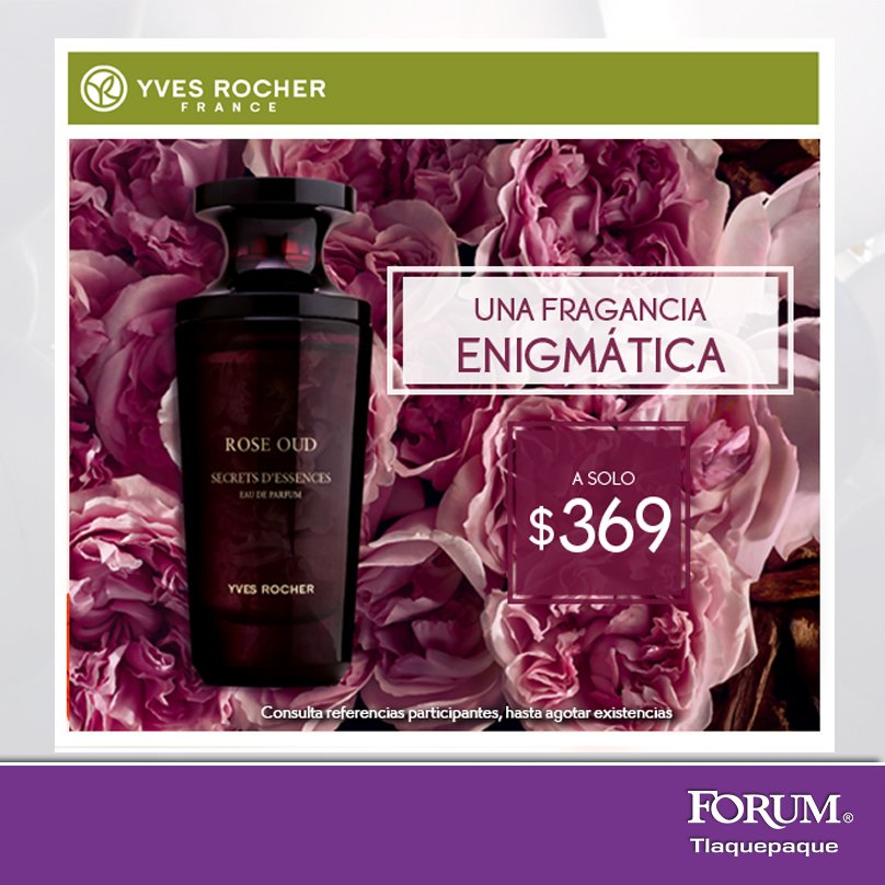 ForumTlaque's tweet photo. Conoce el inigualable aroma de #RoseOud, una fragancia enigmática. 👌✨ @YvesRocherMxico https://t.co/biWCsEhMZk