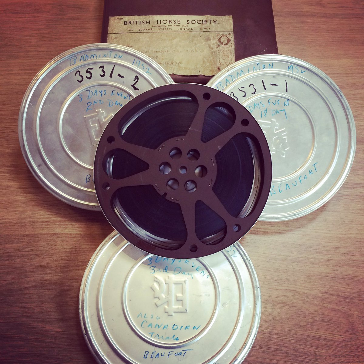MBPTVMedia's tweet photo. We found these relics lurking in the MBPtv archives! @bhorsetrials 1952 - on 16mm film! #oldschool #MMBHT #16mm https://t.co/cSpTG1PZmm