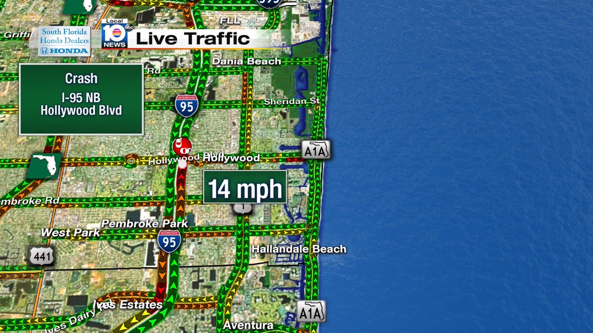 Crash on I-95 SB on Hollywood Blvd https://t.co/gmtXnbd2eL
