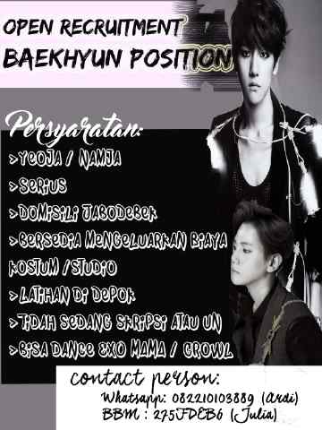 Hi our brother group open recuitmen for exo member syarat cek pic help RT ya.gomawo