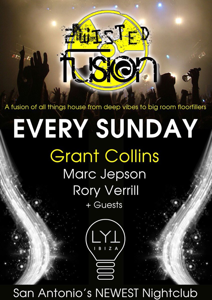 DJGrantCollins's tweet photo. 5 days to go until @2wistedFusion starts its residency at the brand new @LYTIBIZA #housemusic #ibiza2016 #Summer https://t.co/iPI0j95rGV