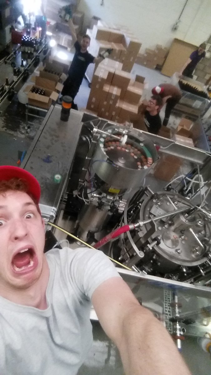 dougyrowe's tweet photo. @TempestBrewCo snapped the full squad bottling armadillo. Not working hard enough in my opinion.. https://t.co/OHxf90fDwI