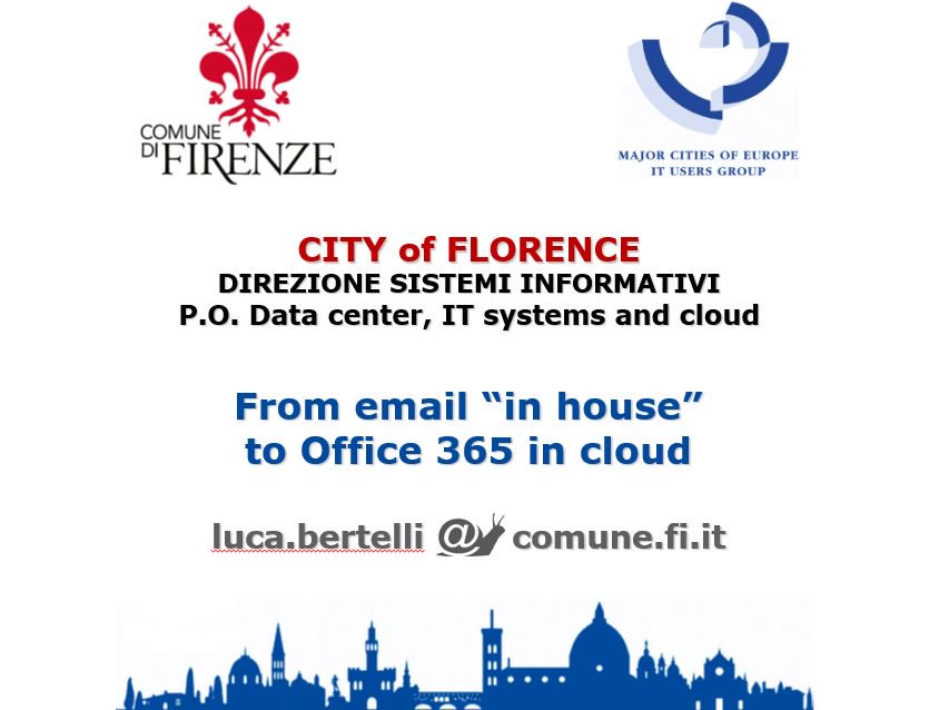 #Office365 <a href="/comunefi/">Comune di Firenze</a> "a choice for increasing collaboration and efficiency" #mceflorence2016 <a href="/microsoftitalia/">Microsoft Italia</a>
