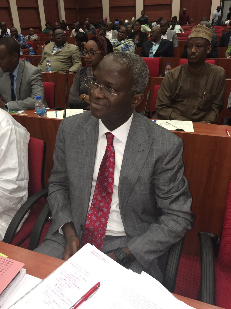 Fashola was present at the electricity tariff public hearing