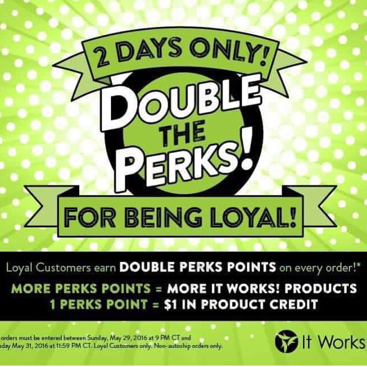 Attention my loyal customers!!! Today is last day for double points! ❤️❤️
