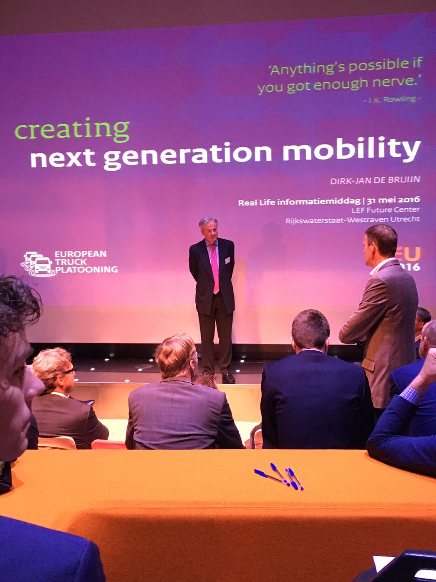 #Truck#Platooning #EUTPC #rws. Met verladers, vervoerders, truckfabrikanten op weg naar real life truck platooning!