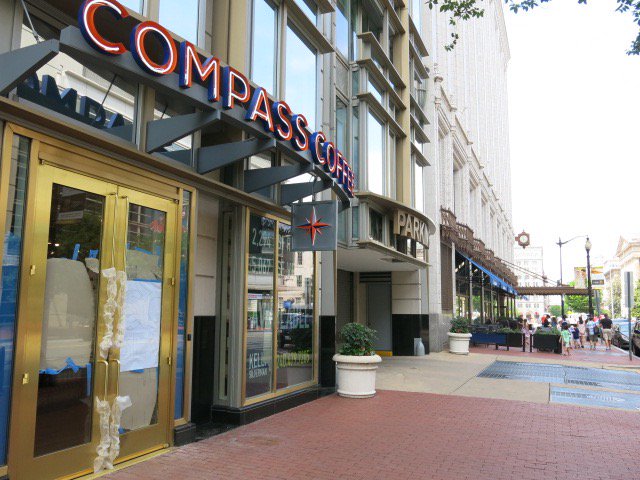 PoPville's tweet photo. Free coffee confirmed! Peek inside the new Compass Coffee
 https://t.co/fl2Gpx9H90 https://t.co/WeWg8cMntU