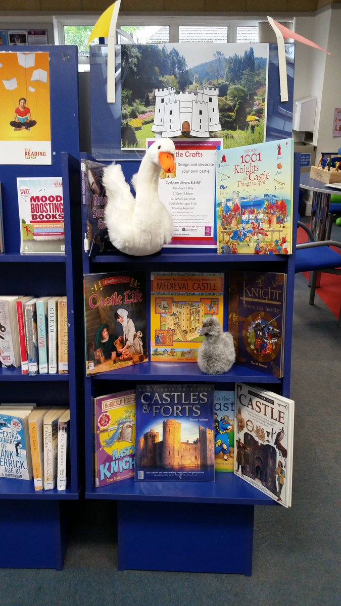 RBWM_Libraries's tweet image. #EbbAndFlo are excited for castle crafts now at Cookham Library #LibraryMascots #MayHalfTerm
