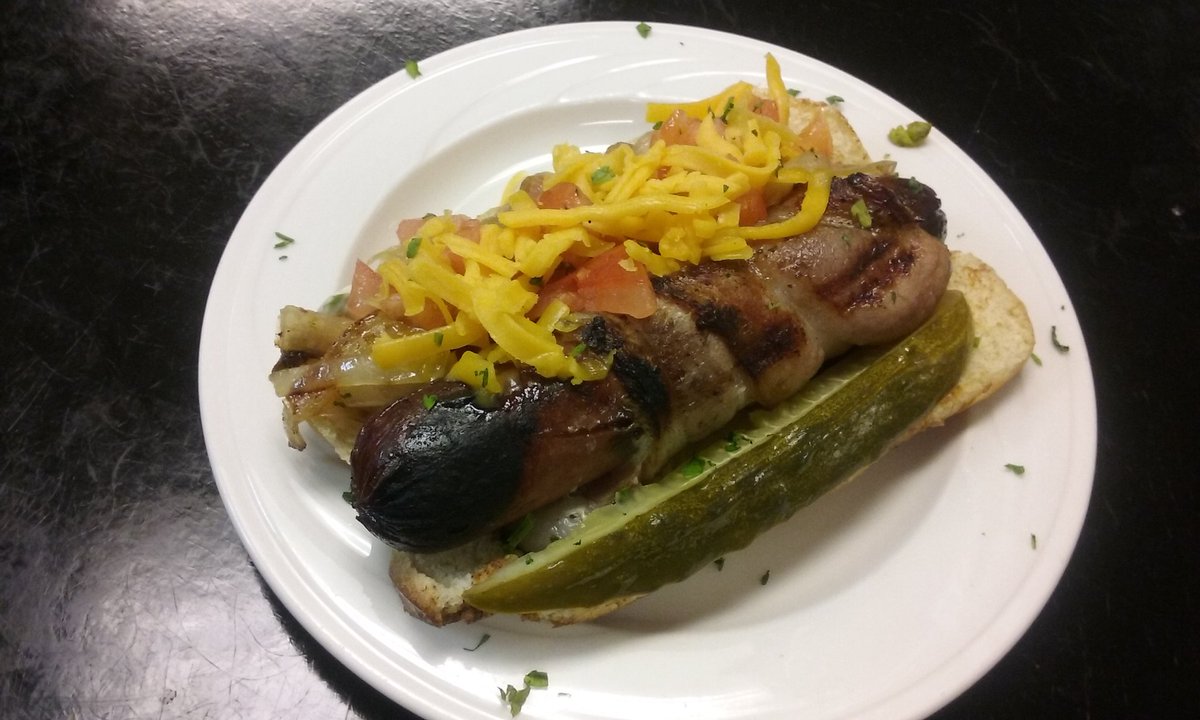 DonkaTim's tweet photo. Memorial Day dinner:
Hot dog wrapped bacon.   #MemorialDay2016 #mondaynight #dinner #hotdogs #bacon #GrillingSeason https://t.co/nVTLhFaLCa