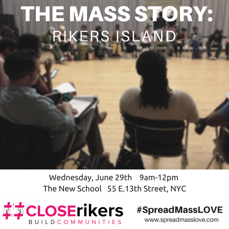 humanities_lab's tweet photo. 6/29 The Mass Story: Rikers Island #SpreadMassLOVE RSVP https://t.co/CXutU5Npjf @PiperAnderson1 @JustLeadersUSA https://t.co/W2XCG2Z56H