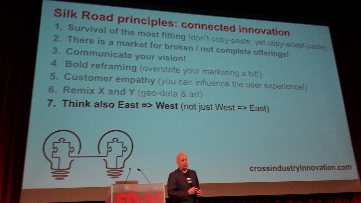 HTGF's tweet photo. Important principles for #connecting #innovation, thanks @RamonVullings #fd16 #htgf https://t.co/Kqe2TTcrPY