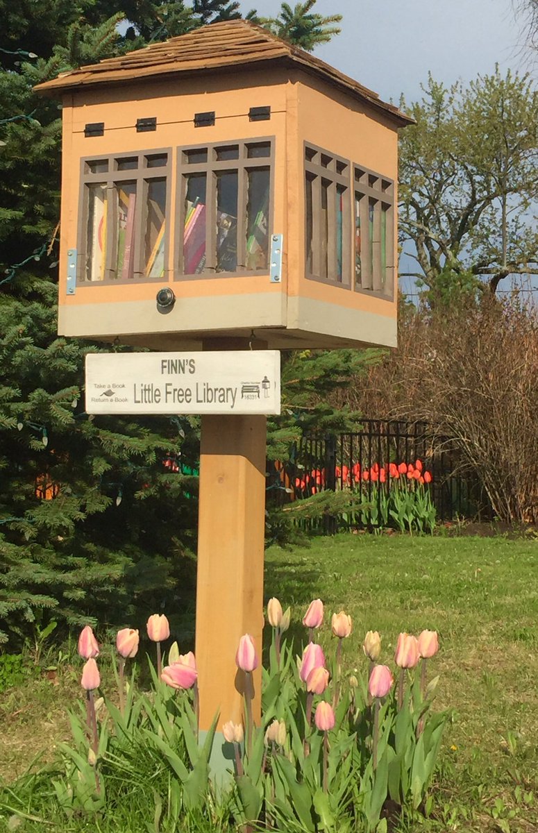 FinnsLibrary's tweet image. Finn&apos;s #LittleFreeLibrary is blooming. Take a book leave a book, and tour the tulips while you&apos;re here. #TBay #read