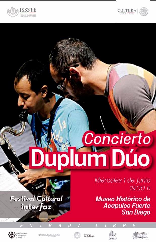 aca_cultura's tweet photo. #MartesYa  y Acapulco Cultura te comparte la #AgendaCultural. Miércoles 01 de junio Duplum Dúo; #FestivalInterfaz https://t.co/qh2QU7VGXO