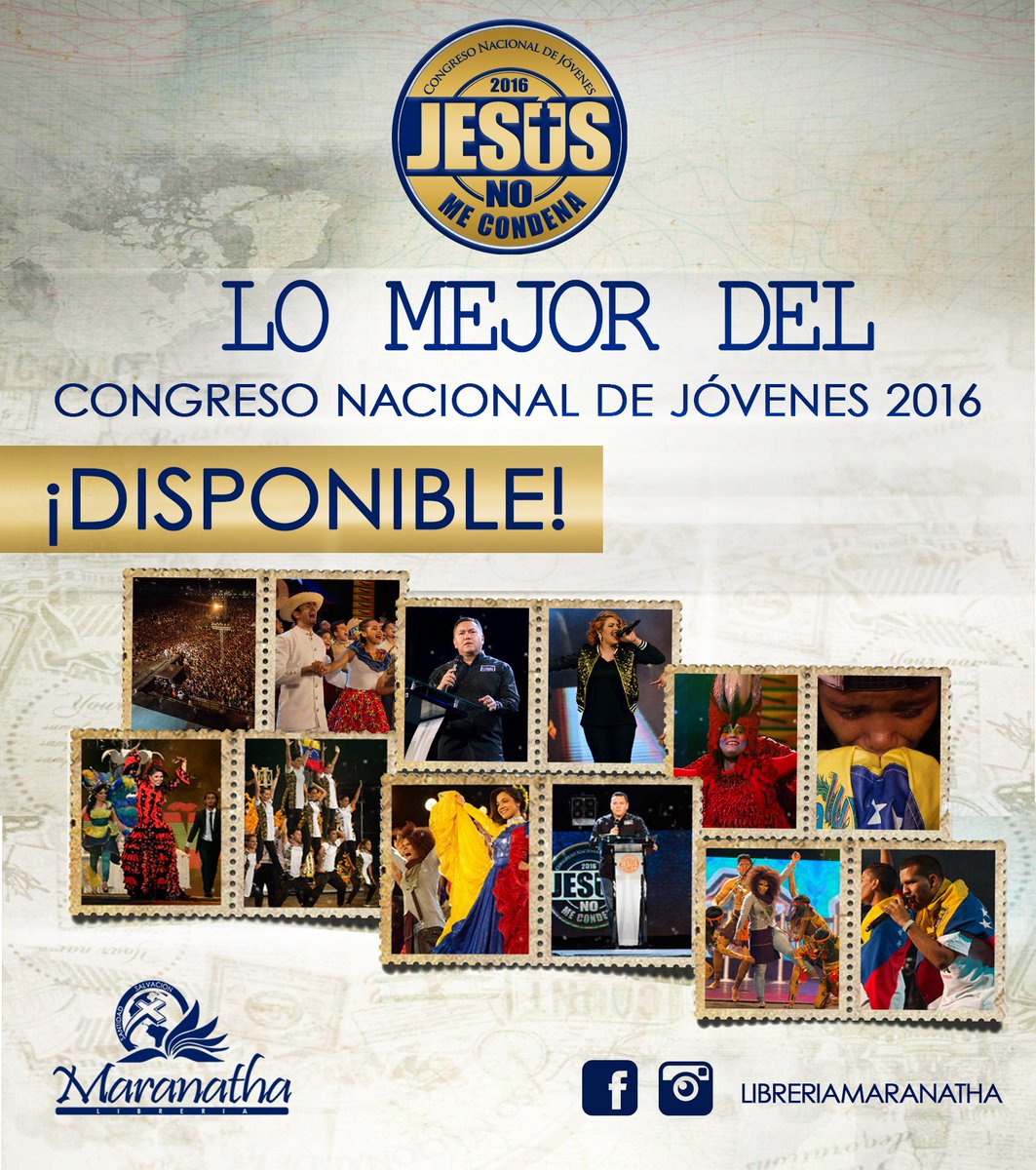 CNJVE's tweet photo. No dejes de vivir lo más impactante del Congreso 2016 ¡Ya a la venta! el DVD en tu Librería Maranatha https://t.co/gJQA1Xo7Zi