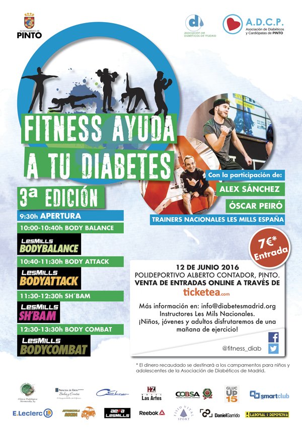 DiabetesMadrid's tweet photo. @DT1Team os animáis el día 12 de junio a venir a #FitnessAyudaatuDiabetes? 😉 @fitness_diab 👉 https://t.co/6zATg9dBGD https://t.co/sBxPOJB8FO