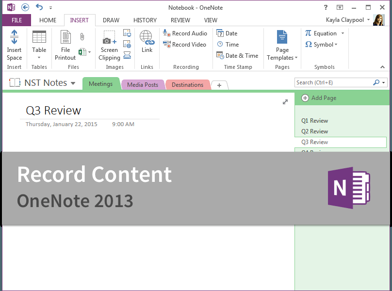 CustomGuide's tweet photo. #Onenote 2013: Master Recording Content in 2 minutes https://t.co/KoFvX4Hz61 #eLearning #MSOffice https://t.co/mXnAH3MeQW