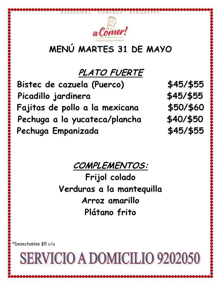 aComerMerida's tweet image. #aComer Bistec de cazuela, Picadillo jardinera, Fajitas a la Mexicana, Pechugas. Pedidos 9202050/9999979750