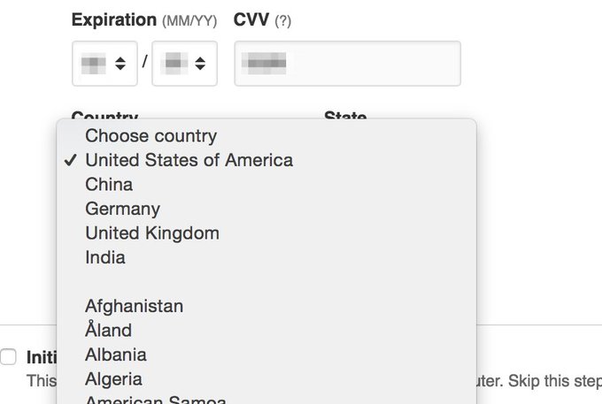 Top country options shown while creating a paid acct on @github could be indication of where the cool<a href="/tag/sonyatsxsw"class="tags"><span>#sonyatsxsw</span></a>