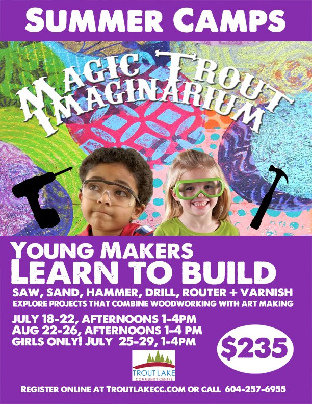 MagicTroutI's tweet image. @kidsdirectory Maker Kids:@tcc_van&apos;s Learn to Build Camp+low cost kids/fam workshops! tinyurl.com/ha5ot59