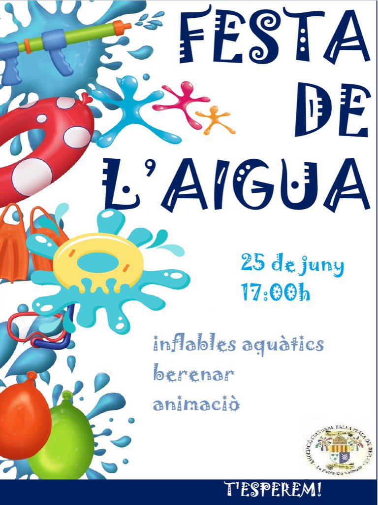 Fallamercat's tweet image. Aneu traient la tovallola i el banyador que arriba la nostra festa de l'aigua !!