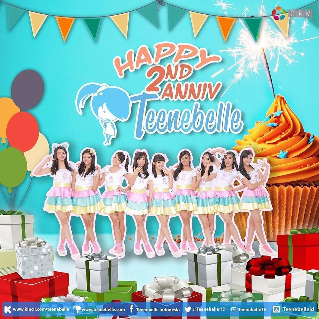 Happy 2nd Anniversary Teenebelle @teenebelleid sister group of Cherrybelle @cherrybelleid Wish you all the best! An…