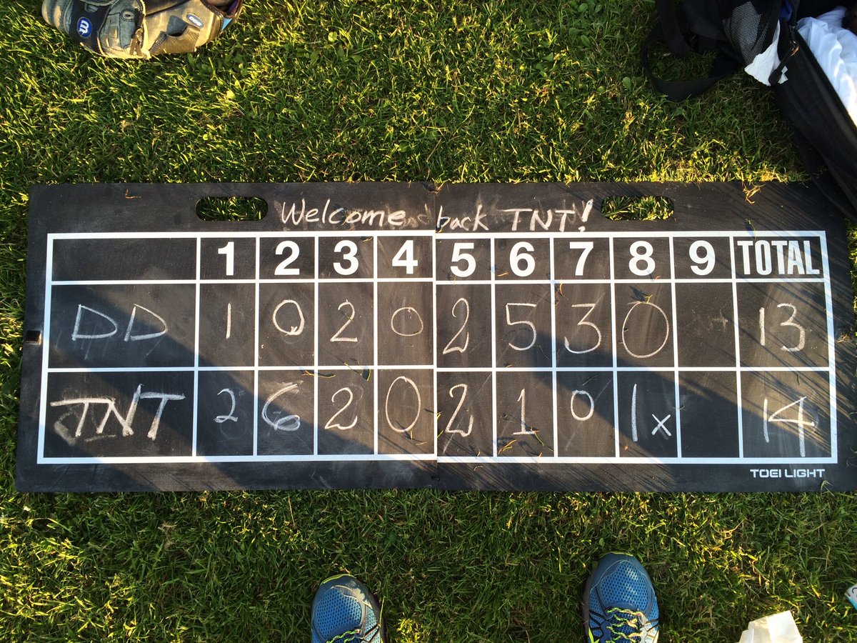 14-13 to TNT after extra inning! Exciting game! #llpd 😀