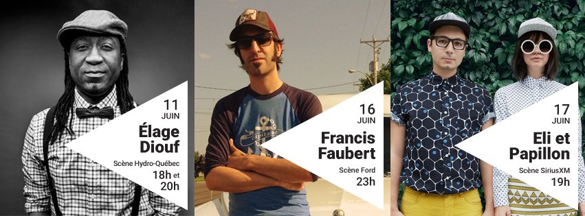 Nos artistes aux <a href="/FrancoFoliesMtl/">Music 4 masses</a> : <a href="/elagediouf/">Elage Diouf</a> / <a href="/FrancisFaubert/">Francis Faubert</a> / <a href="/Elietpapillon/">Eli et Papillon</a>
